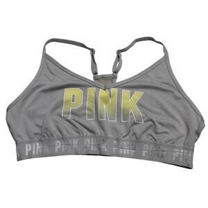 Victoria's Secret PINK brand gray sports bra Size XL